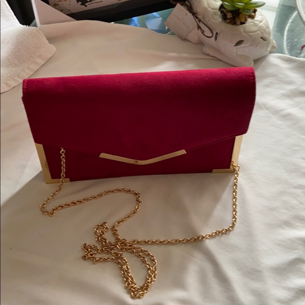 Red shoulder bag